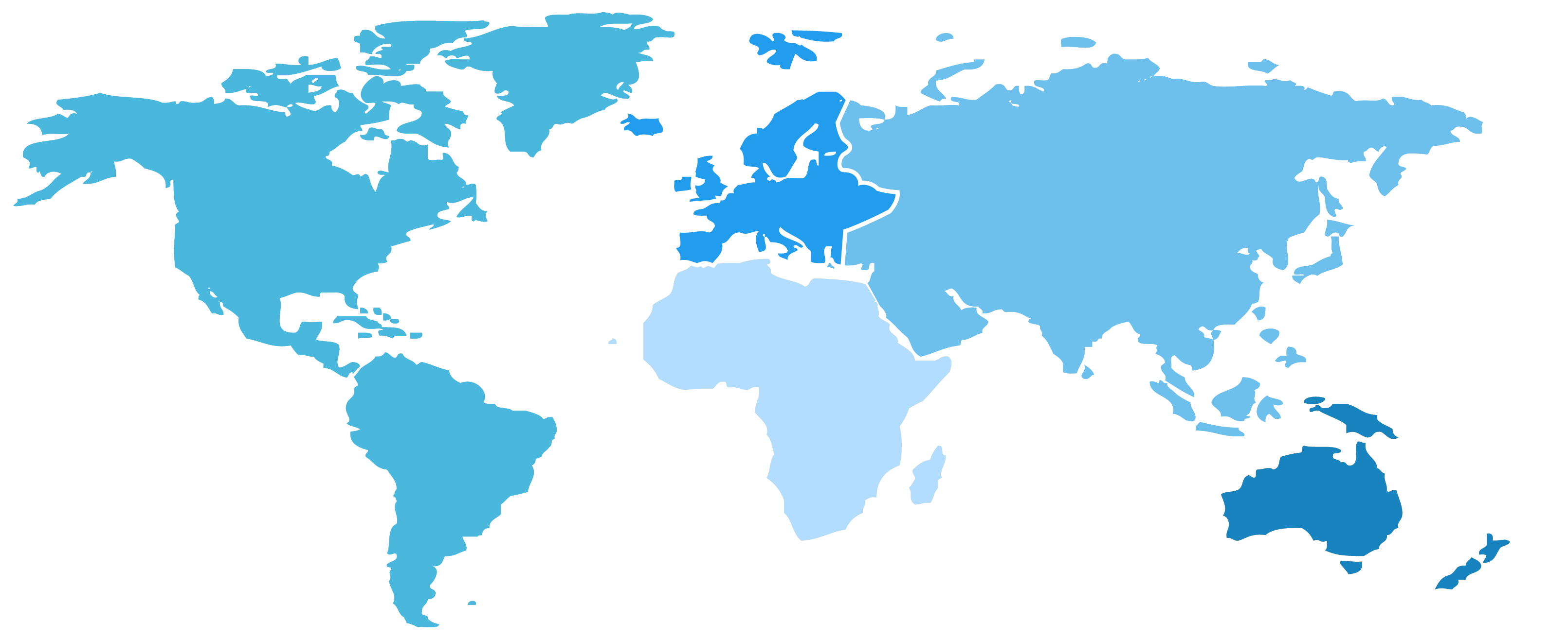 Global presence across five continents